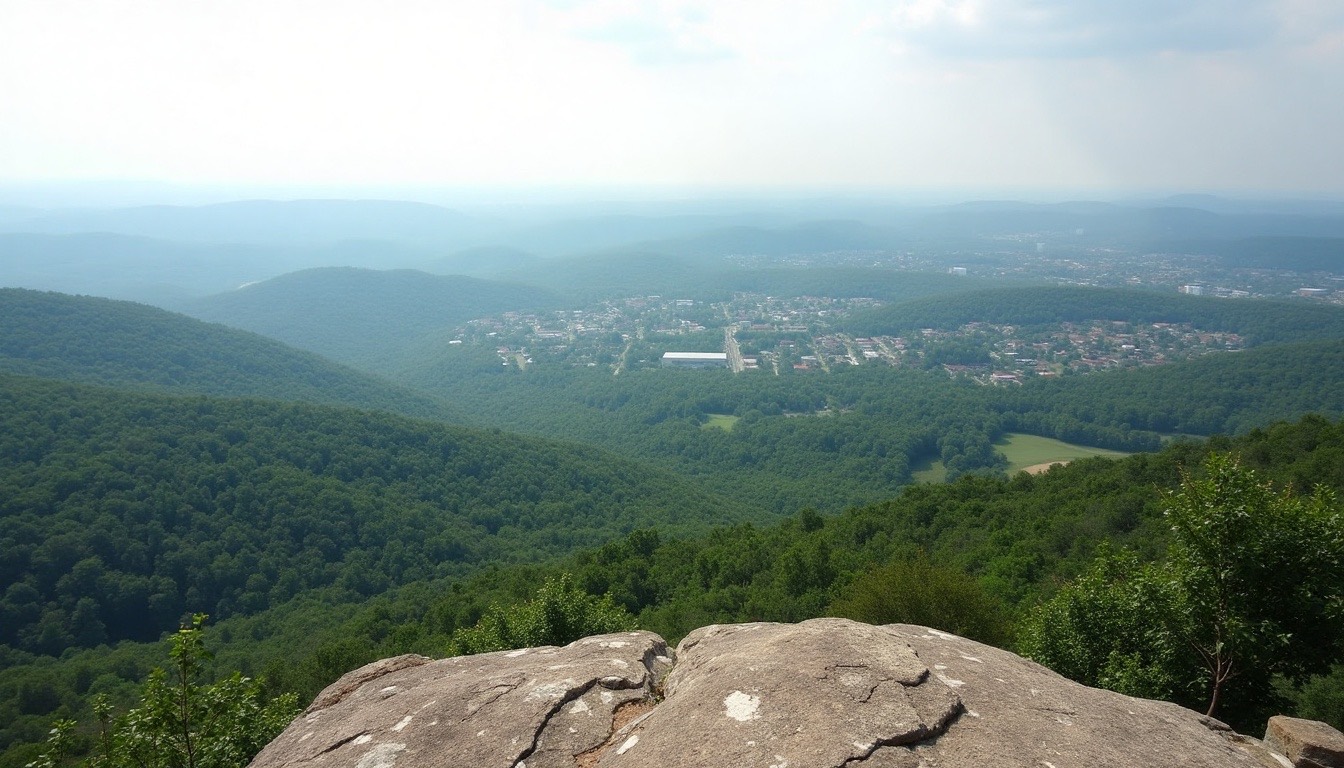 View over Huntsville and the Tennessee Valley from Monte Sano